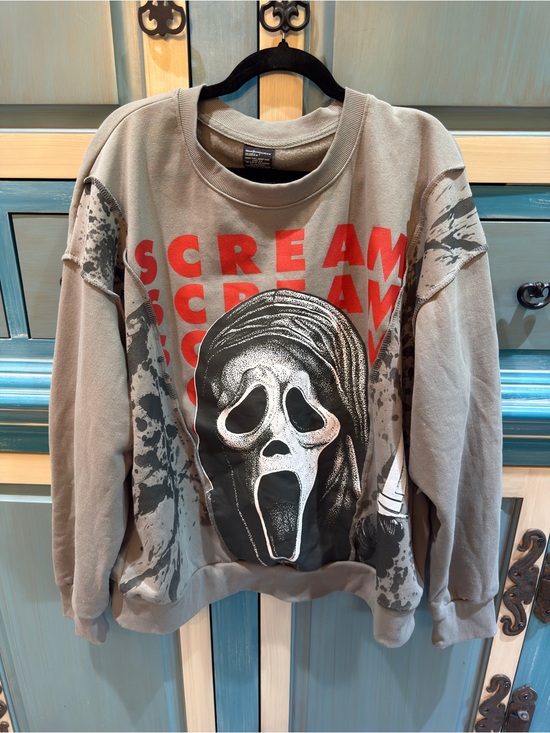 Ghost Face Other - Gray Graphic 'Scream' Pullover Hoodie Sweatshirt